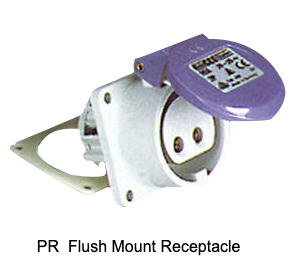 Kristal PR430 Female Flush Mount Receptacle, 12V 16A