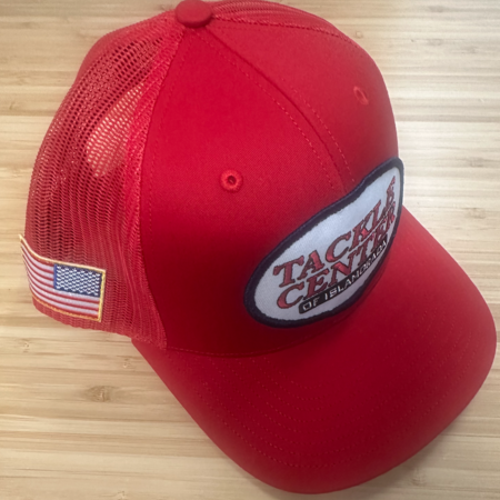 Tackle Center Hat Red/Red Mesh w/Flag