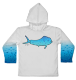 Jessie Jessup Toddler Hooded LS Shirt Blue Mahi w/sleeves