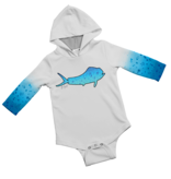 Jessie Jessup Baby Blue Mahi Hooded Onesie