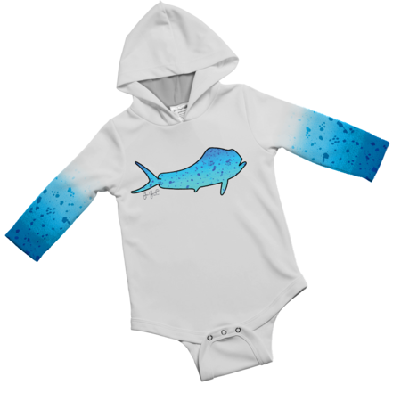 Jessie Jessup Baby Blue Mahi Hooded Onesie