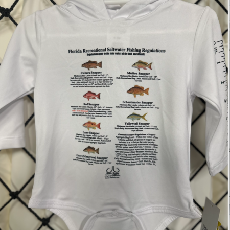 Jessie Jessup Baby Regulation Onesie with Fish Ruler