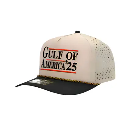 Tackle Center GOA Dry Fit Hat Tan/Black w/Rope 5P