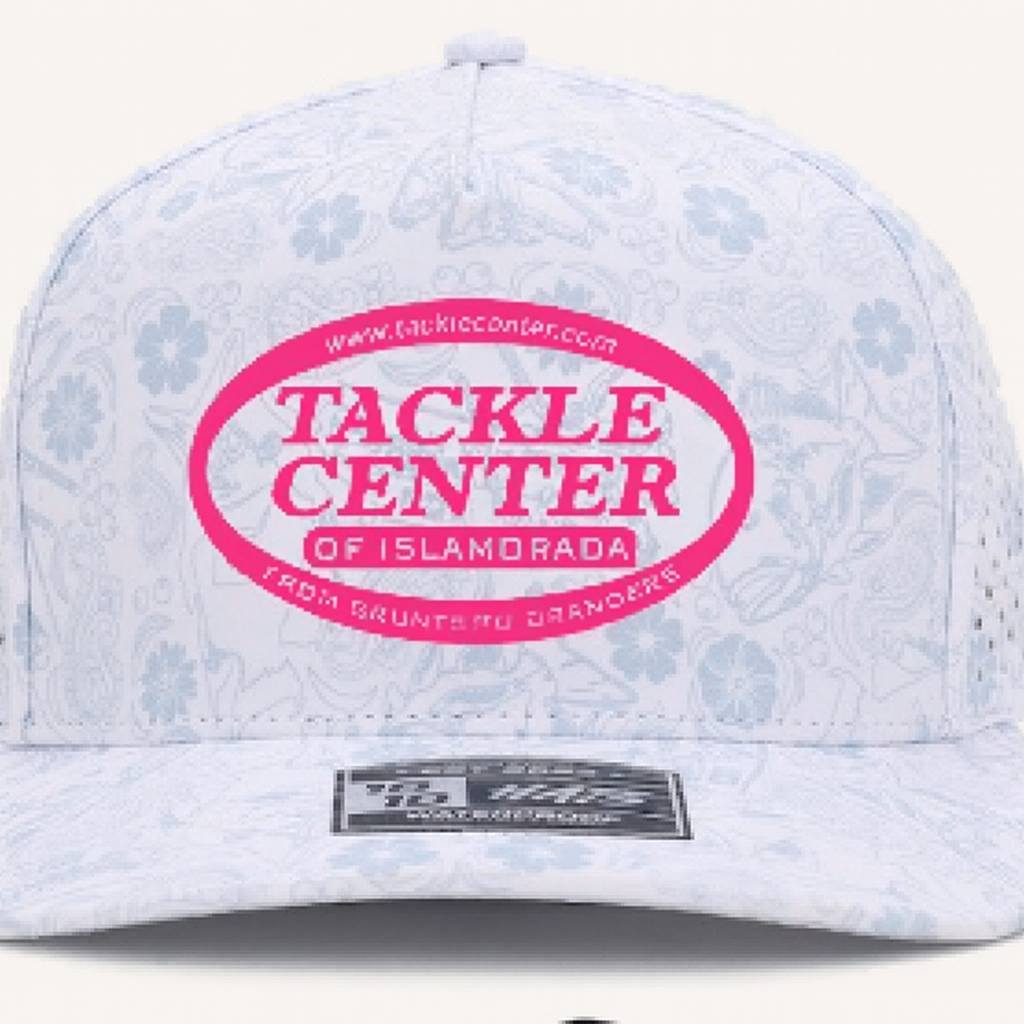 Tackle Center Dry Fit White Print/Pink Logo 5P