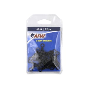 AFW Brass 3-Way Swivels with Stainless Steel Rings - 12 Pack