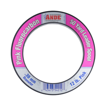 Ande Fluorocarbon Leader 50 yards Pink