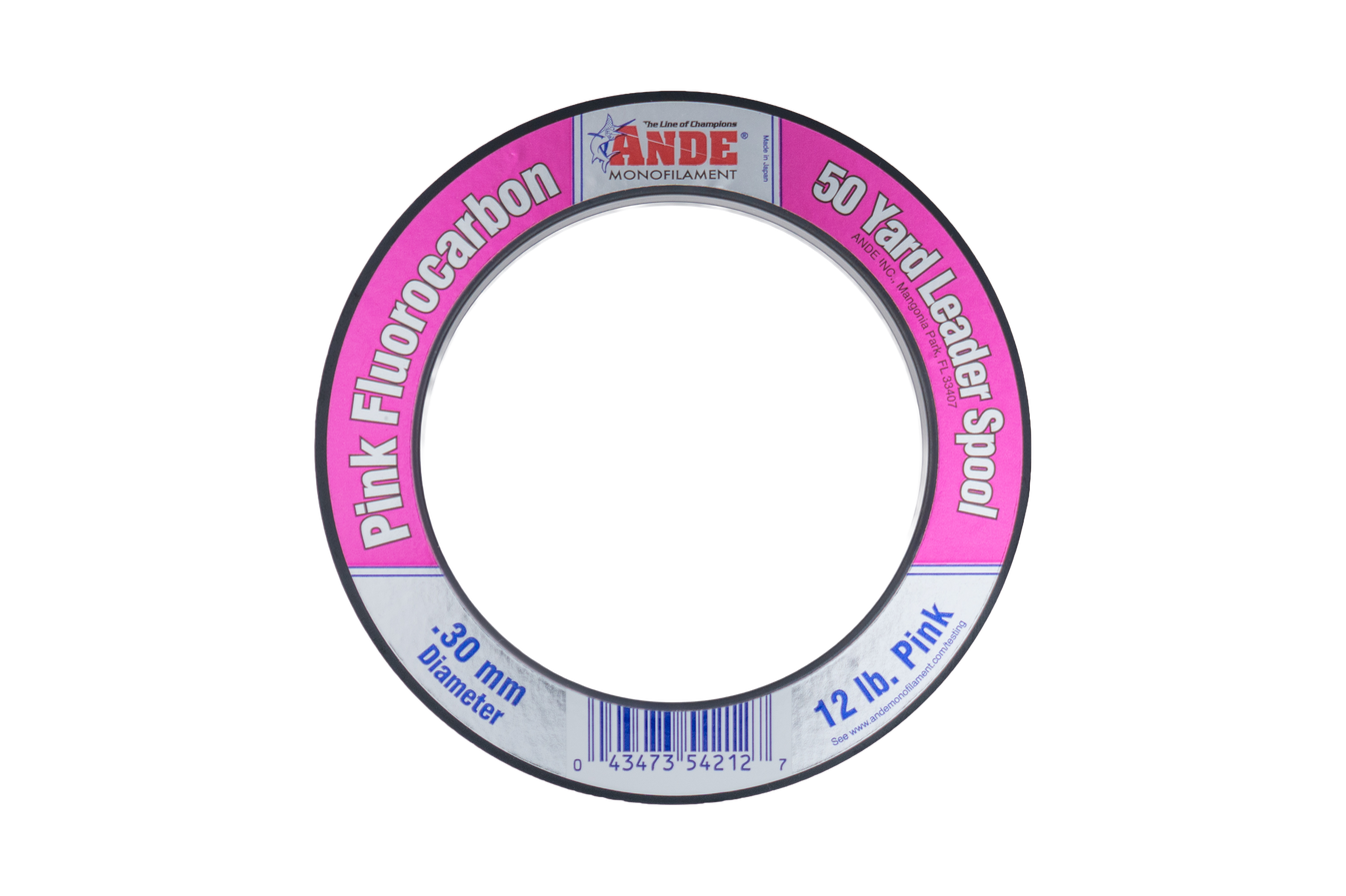 Ande Fluorocarbon Leader 50 yards Pink