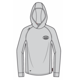 Billfish Gear Hooded LS Performance Shirt Gray