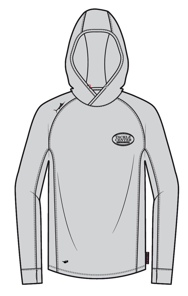 Billfish Gear Hooded LS Performance Shirt Gray