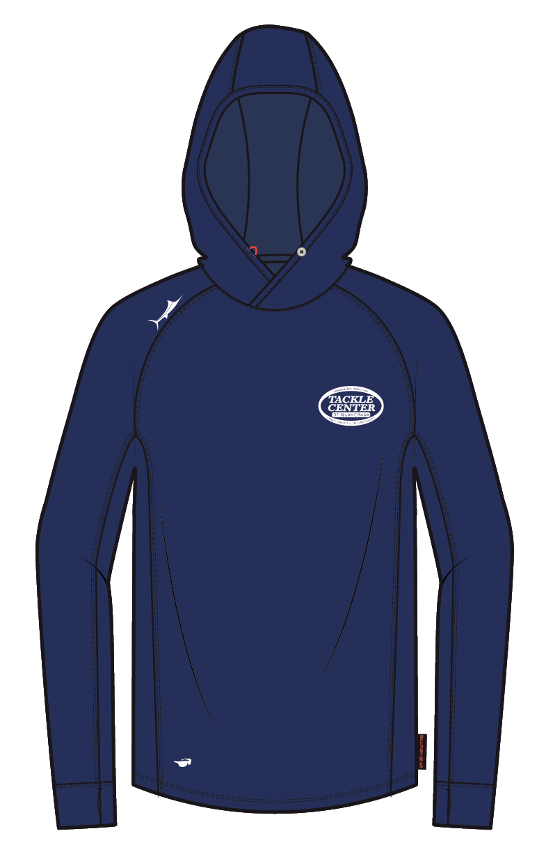 Billfish Gear Hooded LS Performance Shirt Navy