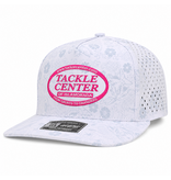 Tackle Center Dry-Fit Performance Rope Hat - White Print / Pink Logo