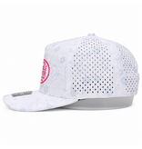 Tackle Center Dry-Fit Performance Rope Hat - White Print / Pink Logo