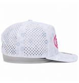 Tackle Center Dry-Fit Performance Rope Hat - White Print / Pink Logo