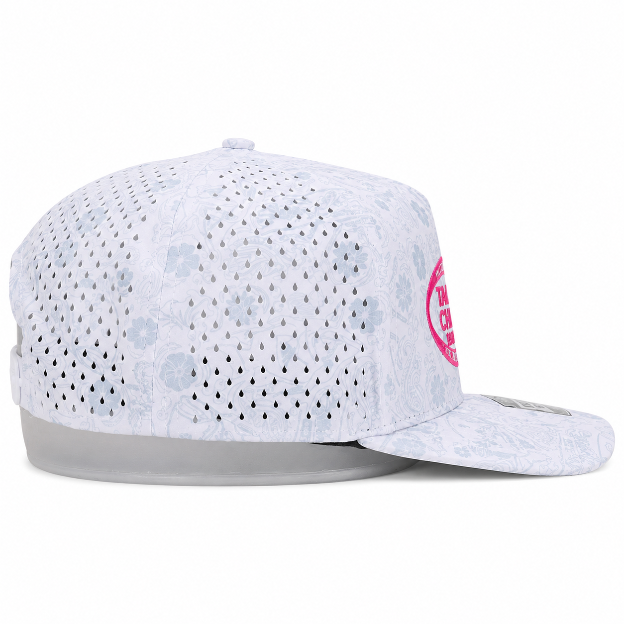 Tackle Center Dry-Fit Performance Rope Hat - White Print / Pink Logo