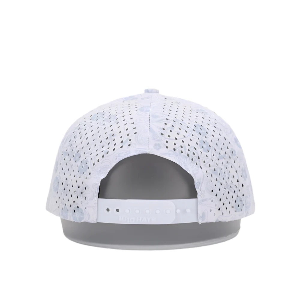 Tackle Center Dry-Fit Performance Rope Hat - White Print / Pink Logo