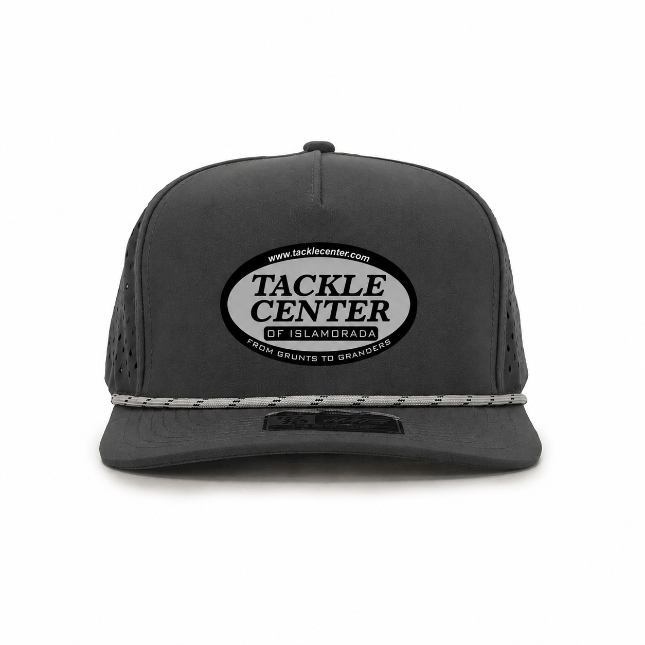 Tackle Center Dry-Fit 5-Panel Performance Rope Hat - Dark Gray