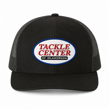 Tackle Center Black/Black Mesh Trucker Hat