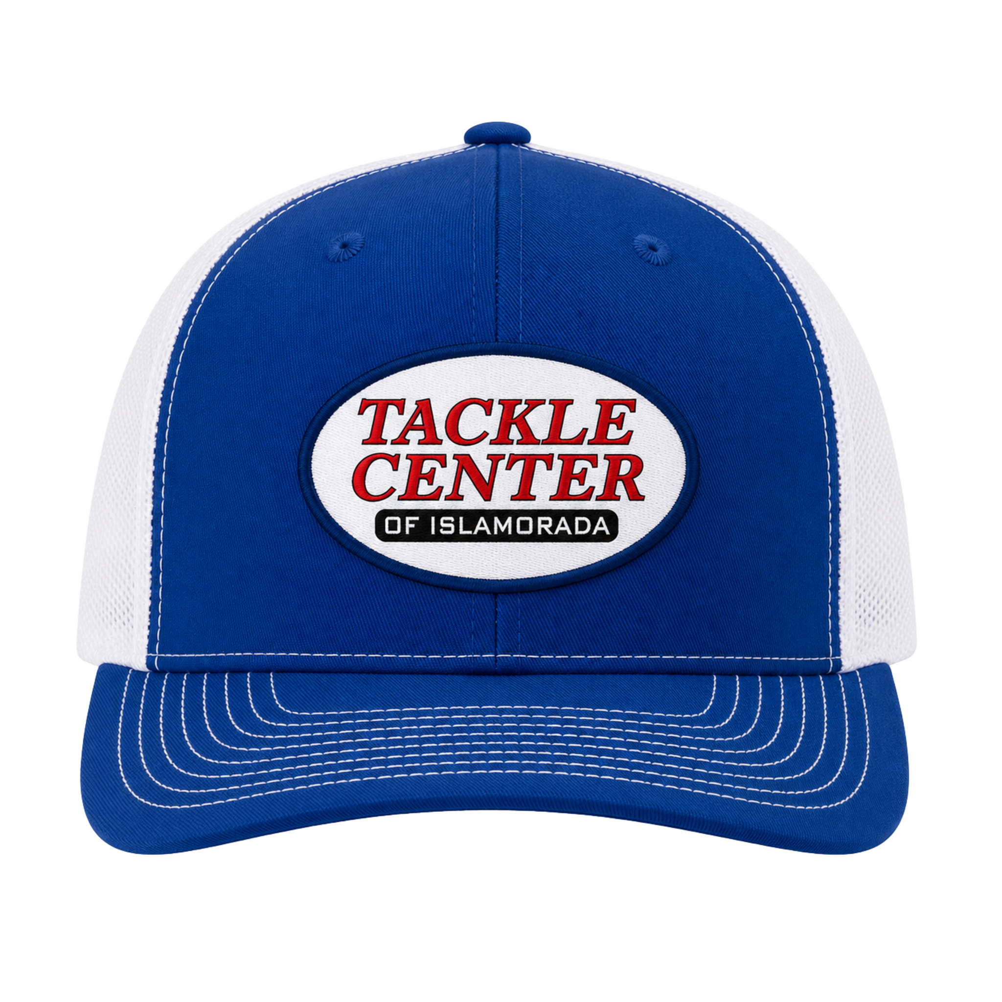 Tackle Center Royal Blue & White Mesh Trucker Hat