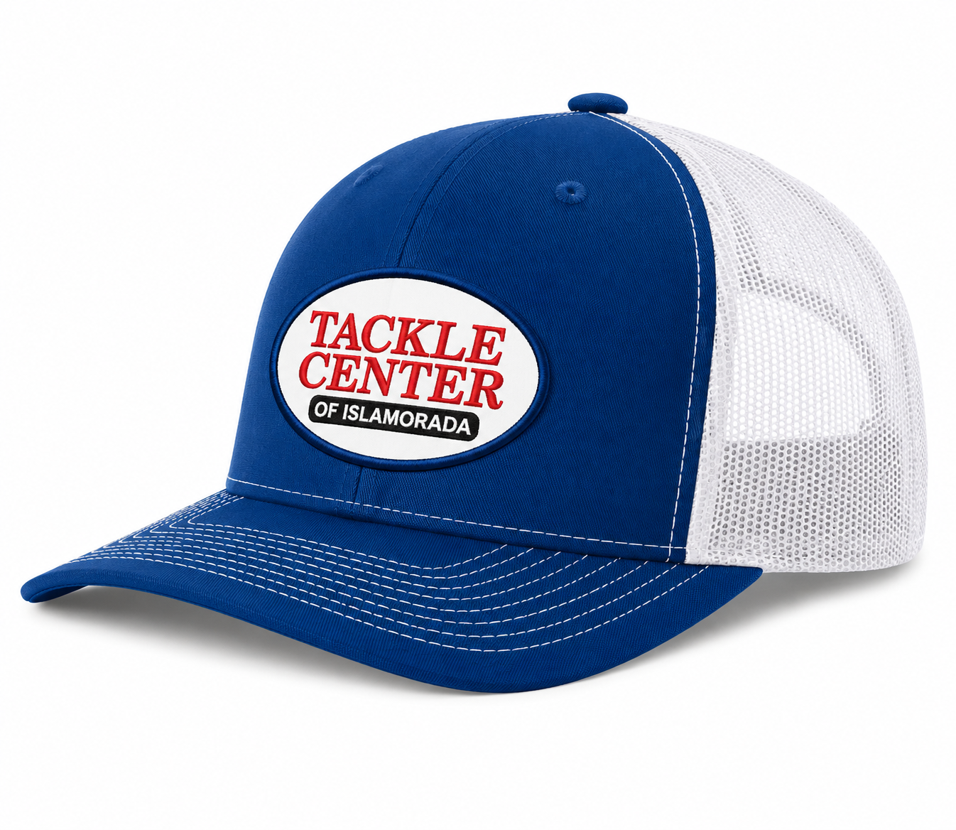 Tackle Center Royal Blue & White Mesh Trucker Hat