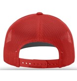 Tackle Center Red Mesh Hat with Flag Patch