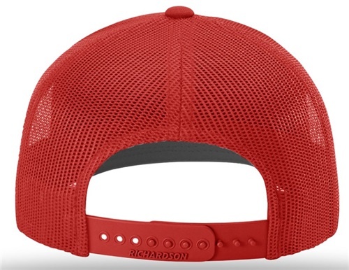 Tackle Center Red Mesh Hat with Flag Patch