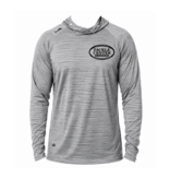 Billfish Gear Long Sleeve Hooded Performance Shirt - Gray