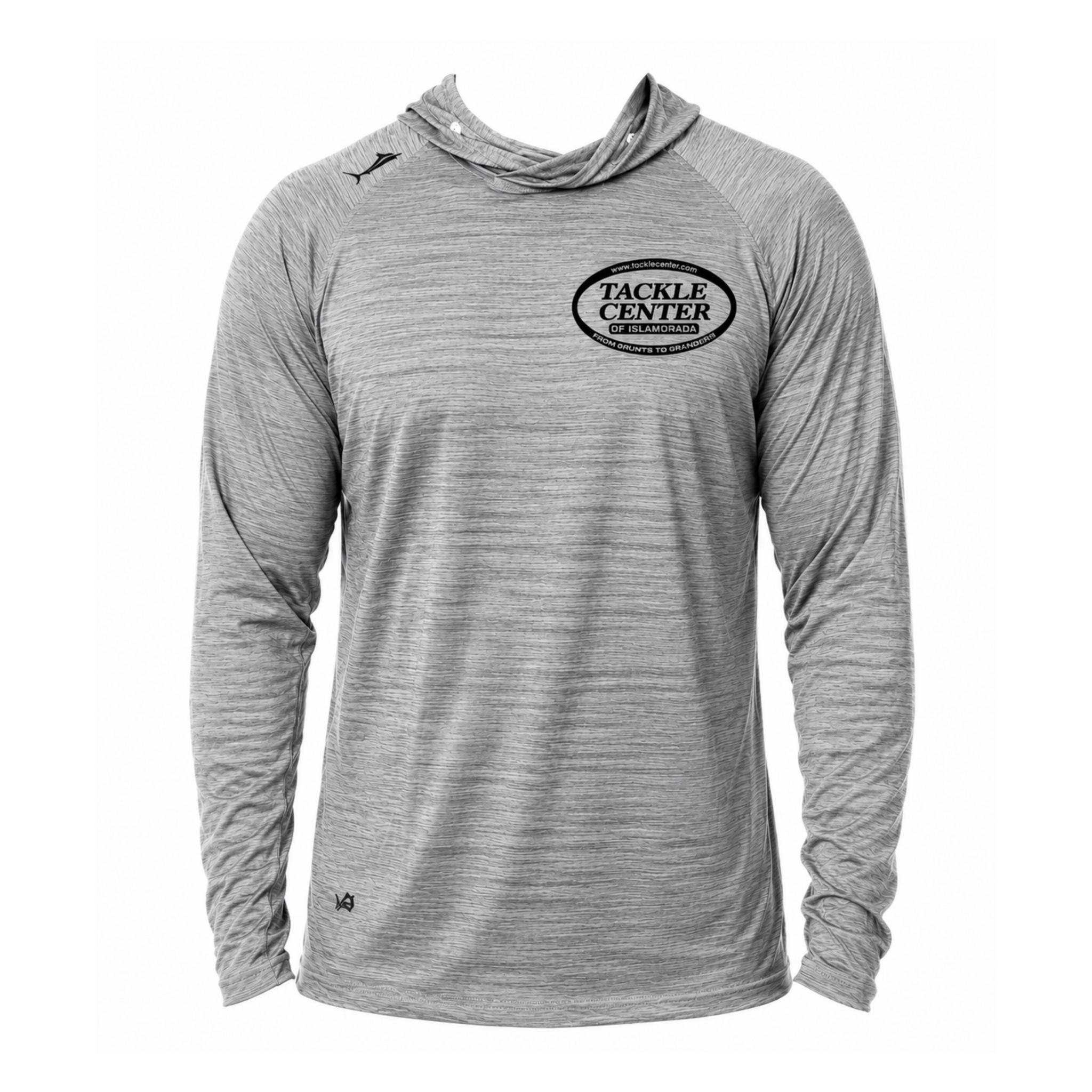 Billfish Gear Long Sleeve Hooded Performance Shirt - Gray
