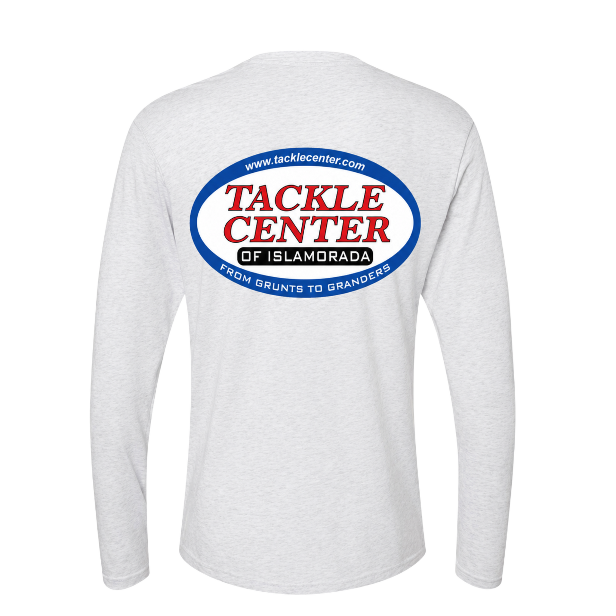Tackle Center Heather White Long Sleeve T-Shirt