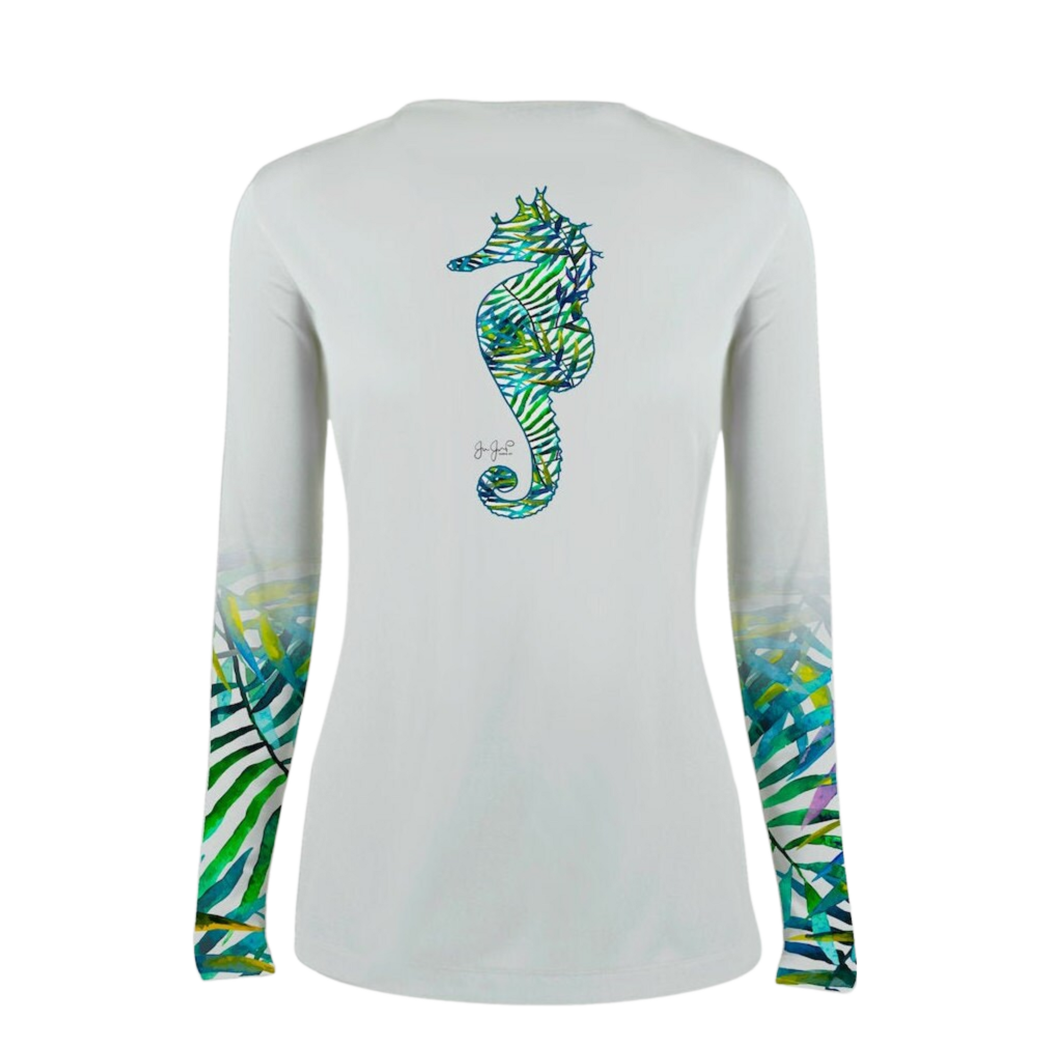 Tackle Center Women's UPF 50 Long Sleeve Performance Shirt – Seahorse