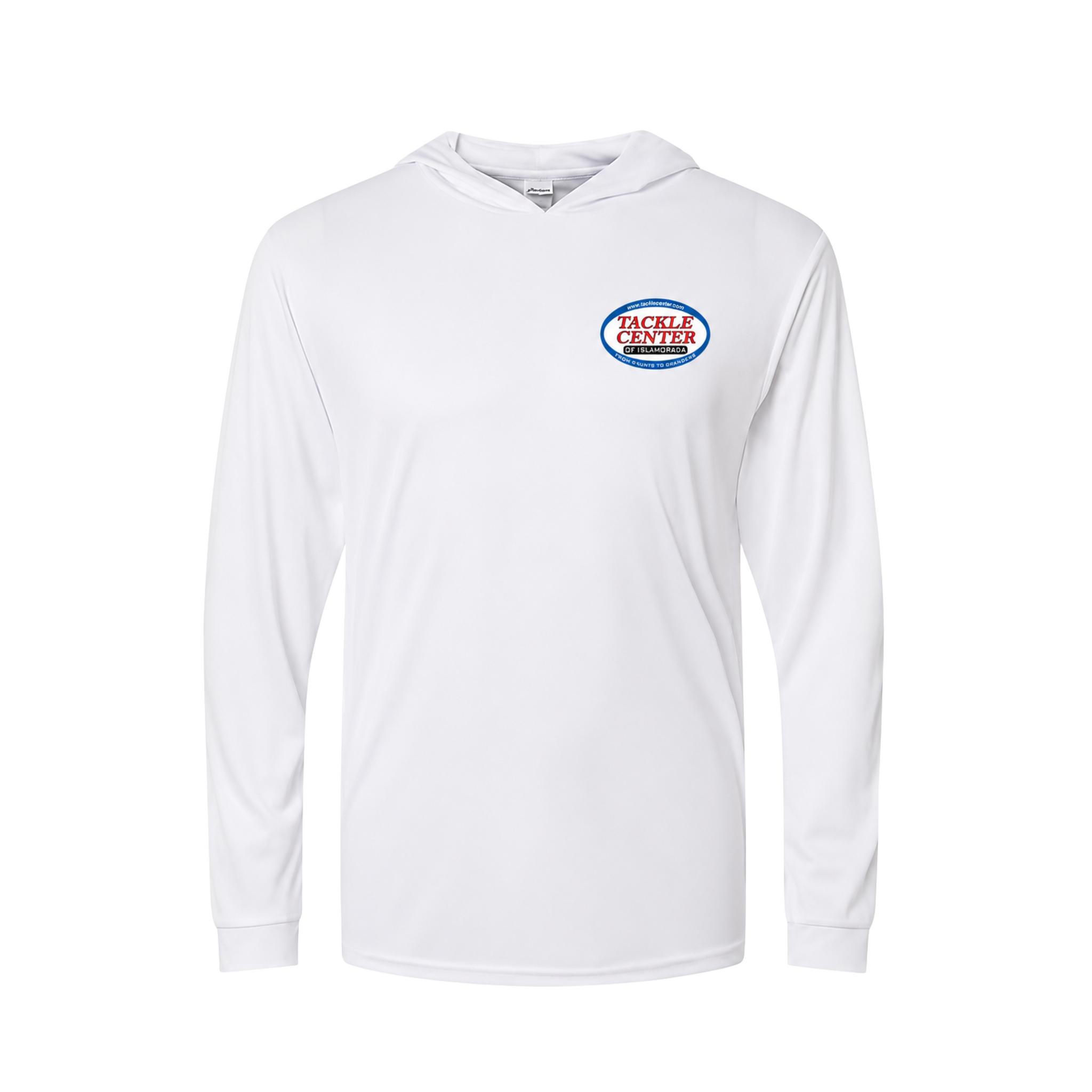 Tackle Center Youth Gray Hooded Long Sleeve Performance Shirt