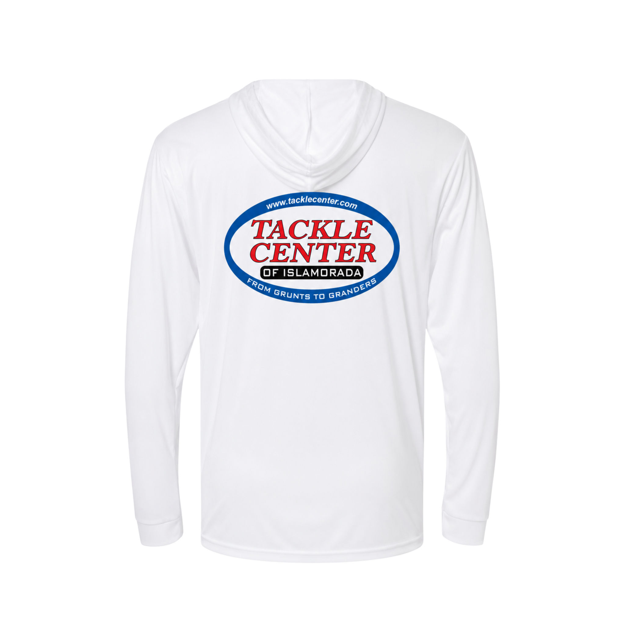 Tackle Center Youth Gray Hooded Long Sleeve Performance Shirt