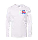 Tackle Center Gray Hooded UPF Long Sleeve Shirt