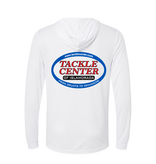 Tackle Center Gray Hooded UPF Long Sleeve Shirt