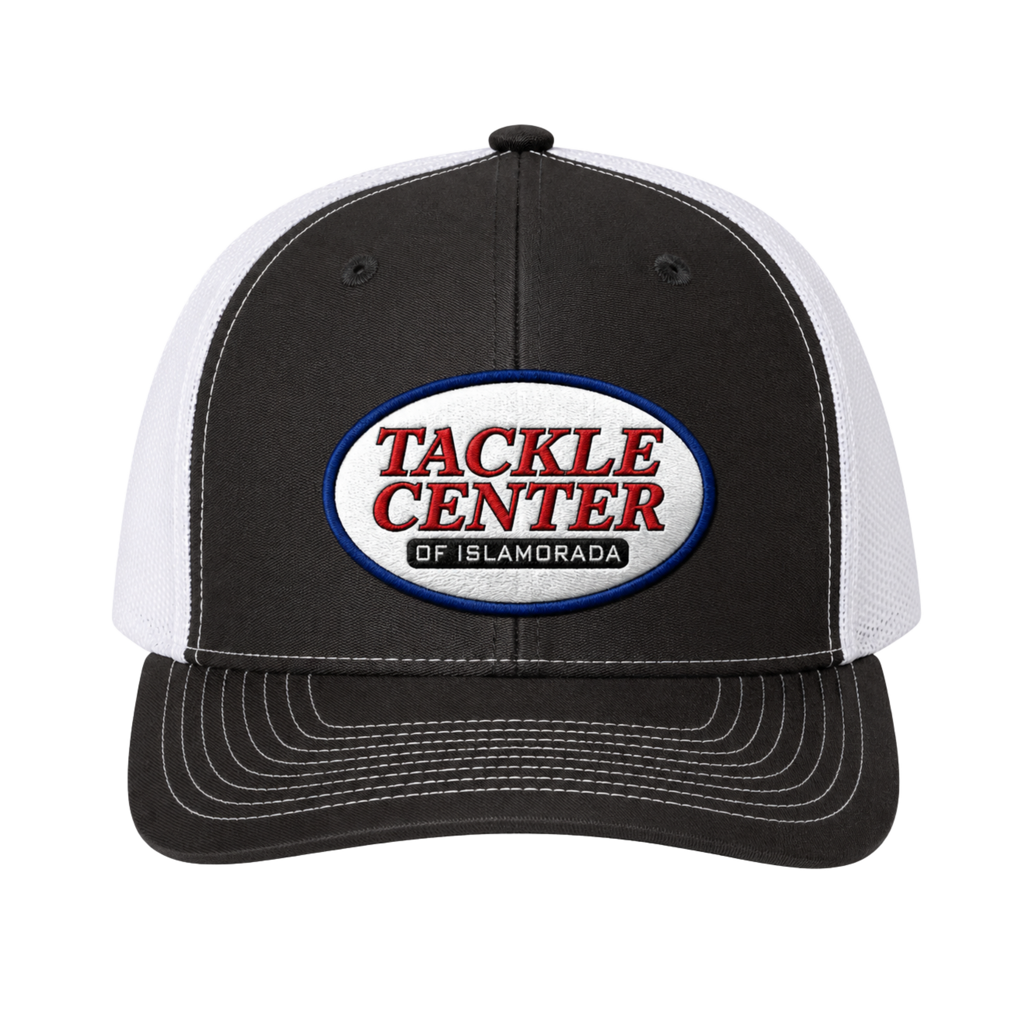 Tackle Center Black/White Mesh Trucker Hat