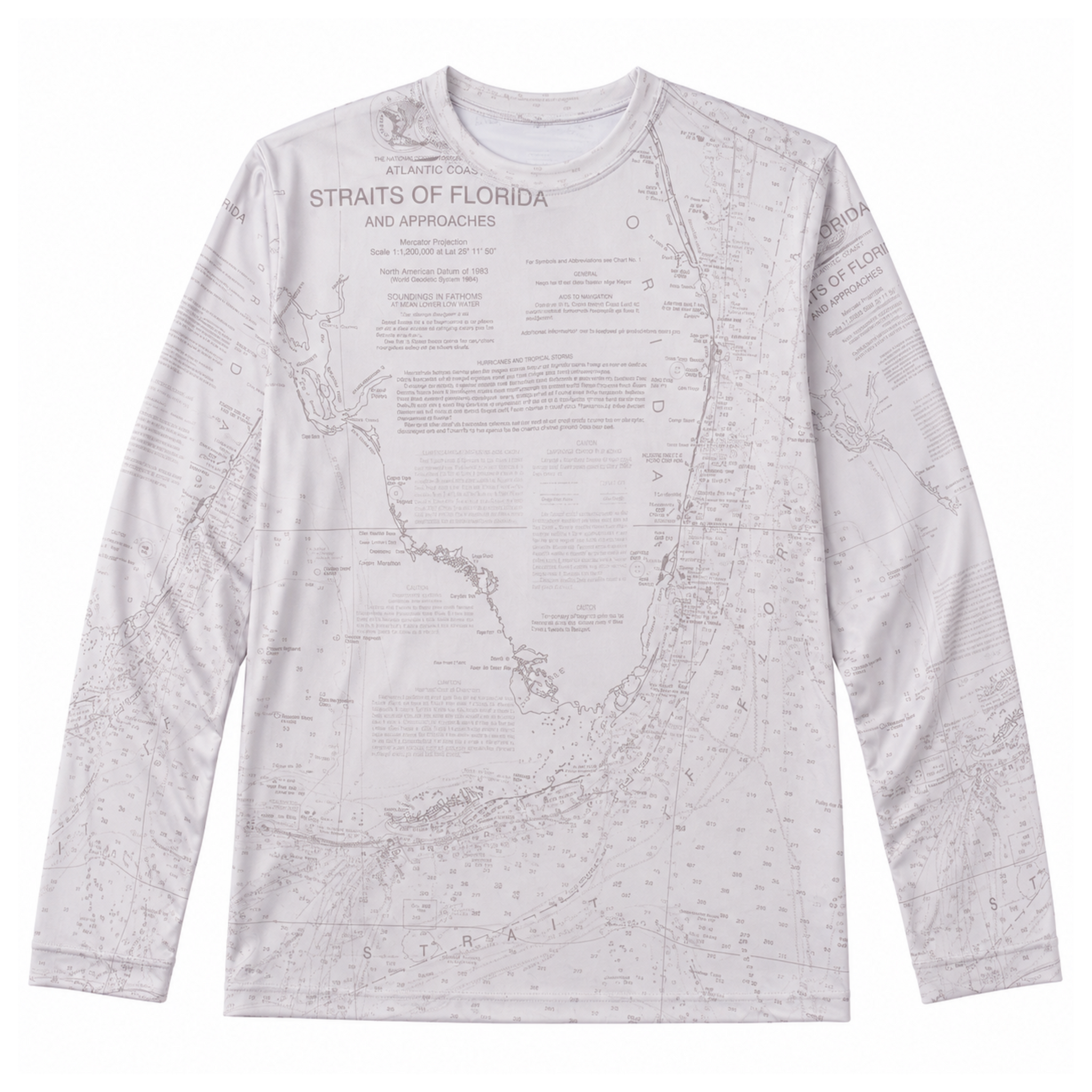 Tackle Center Long Sleeve Performance Shirt - Soft Tan Chart