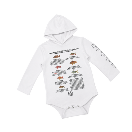 Jessie Jessup Baby Hooded Onesie - Regulation with Fish Ruler