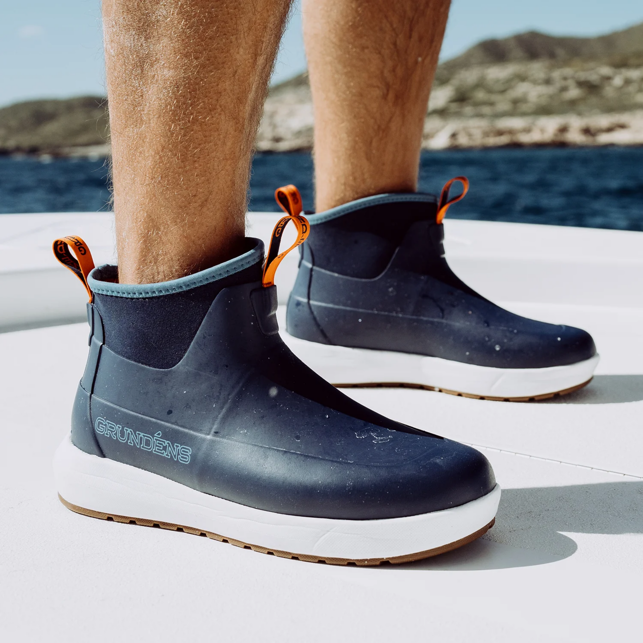 Grundens Deck-Runner Ankle Boot - Blue Abyss