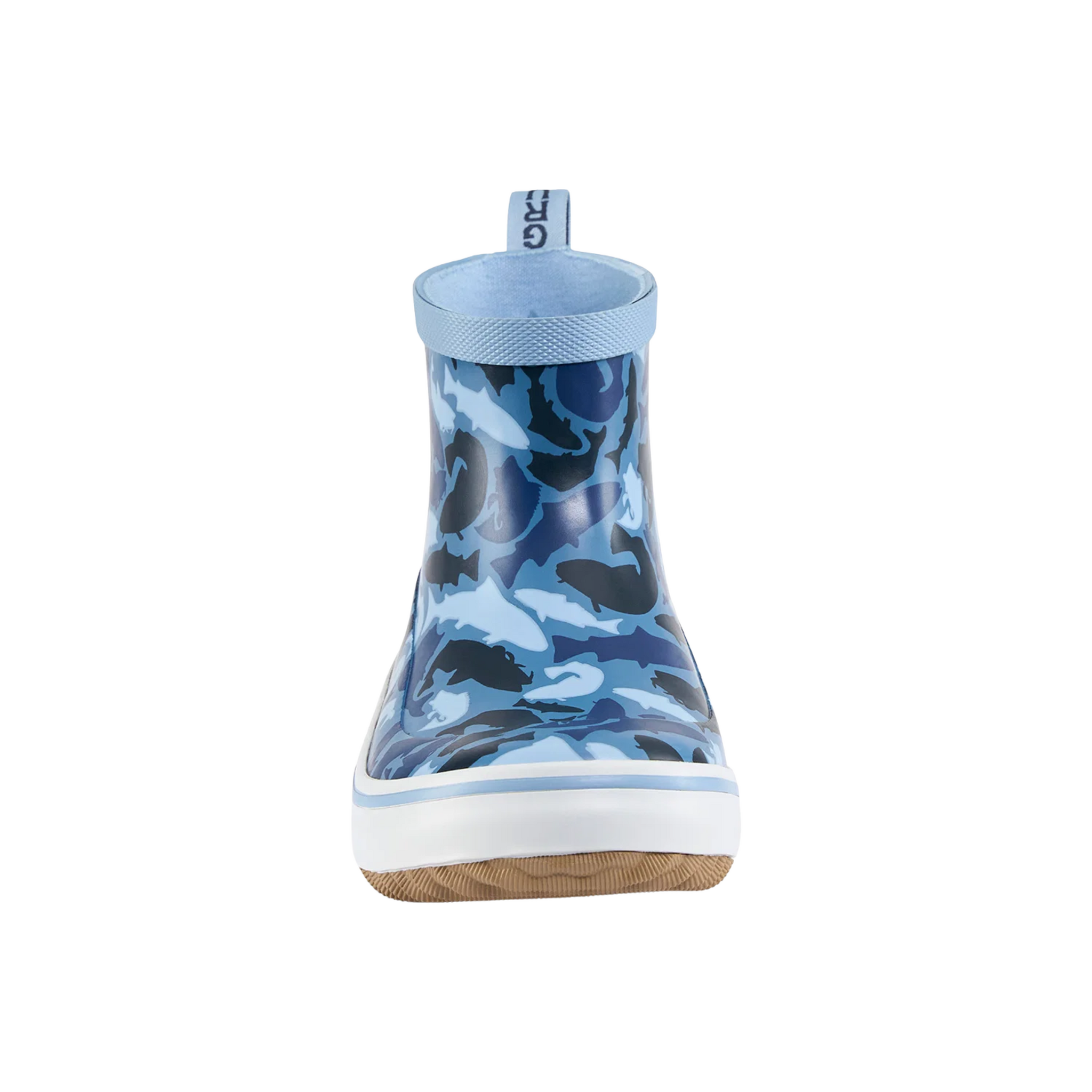 Grundens Youth Guppy Rain Boot – Blue Fish Camo