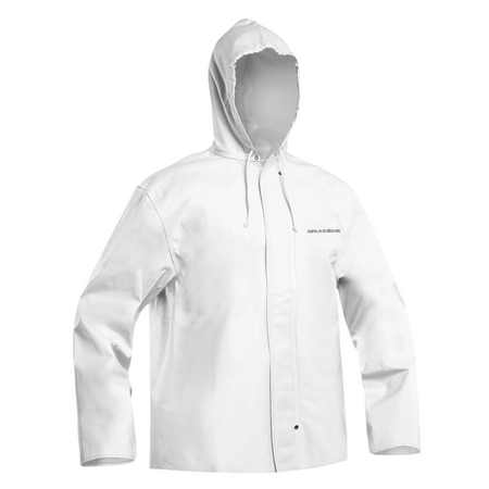 Grundens Clipper 82 Hooded Fishing Jacket - White