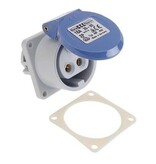 Kristal PR430 Female Flush Mount Receptacle, 12V 16A