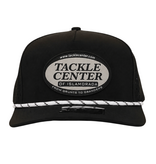 Tackle Center Dry-Fit Performance 5-Panel Rope Hat - Black/Gray Patch
