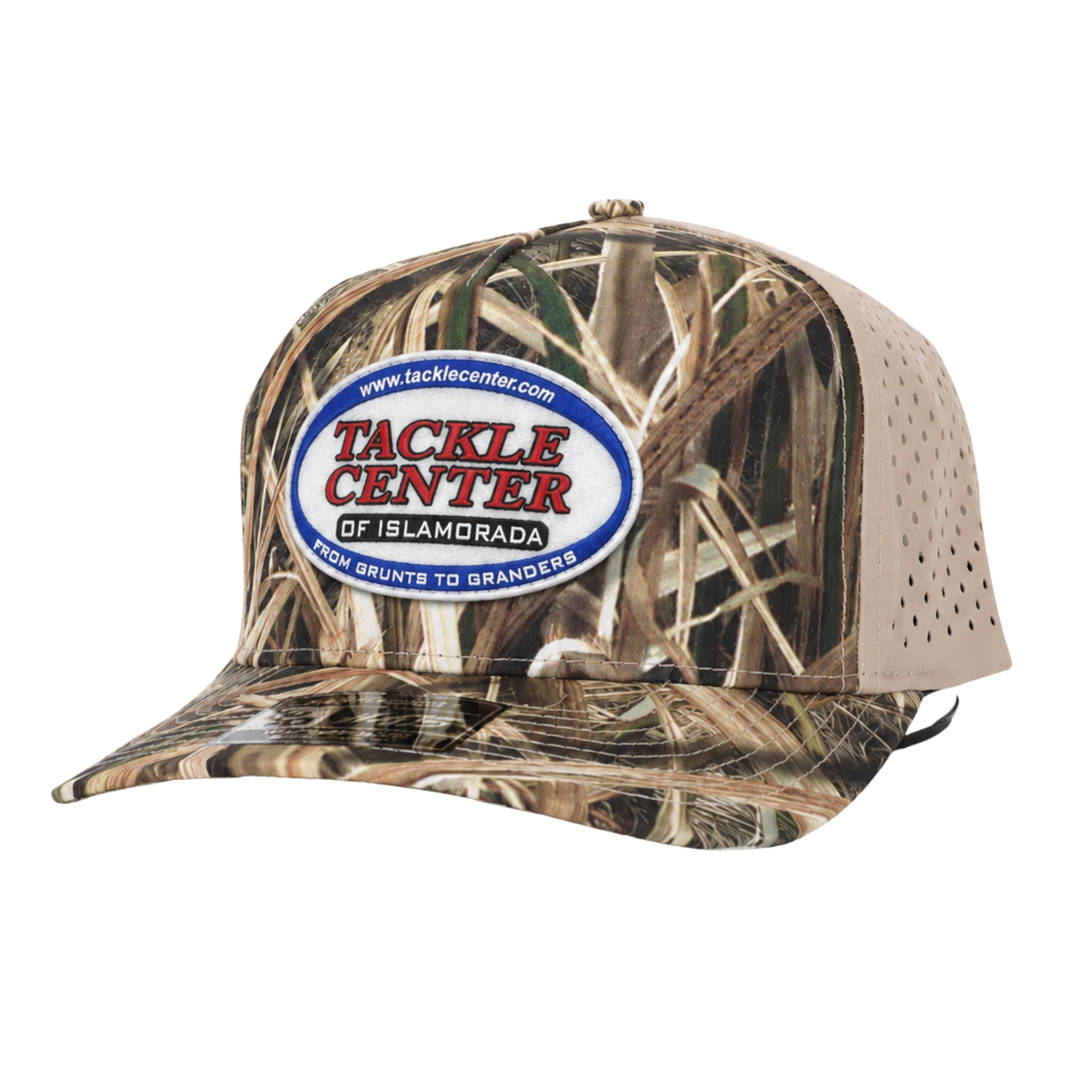 Tackle Center Dry-Fit Performance 5-Panel Hat - Camo/Tan