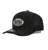 10/10 Tackle Center Dry-Fit Performance 5-Panel Hat - Blackout Camo / Gray Patch
