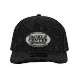 10/10 Tackle Center Dry-Fit Performance 5-Panel Hat - Blackout Camo / Gray Patch