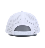 Tackle Center Dry-Fit Performance 5-Panel Rope Hat - White / Black Patch