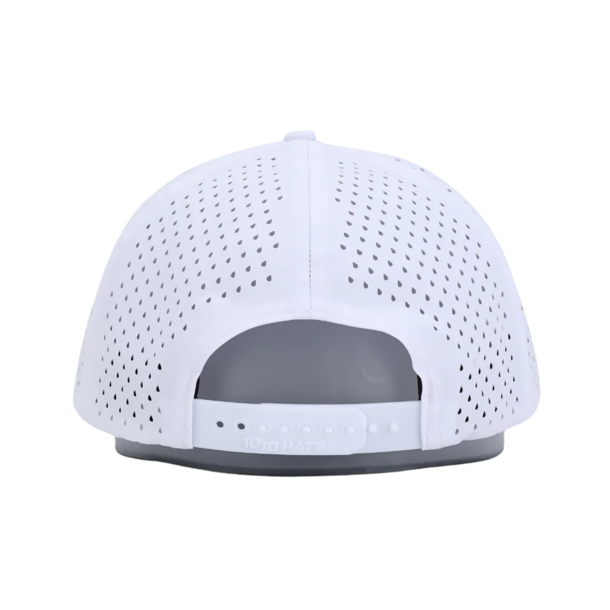 Tackle Center Dry-Fit Performance 5-Panel Rope Hat - White / Black Patch