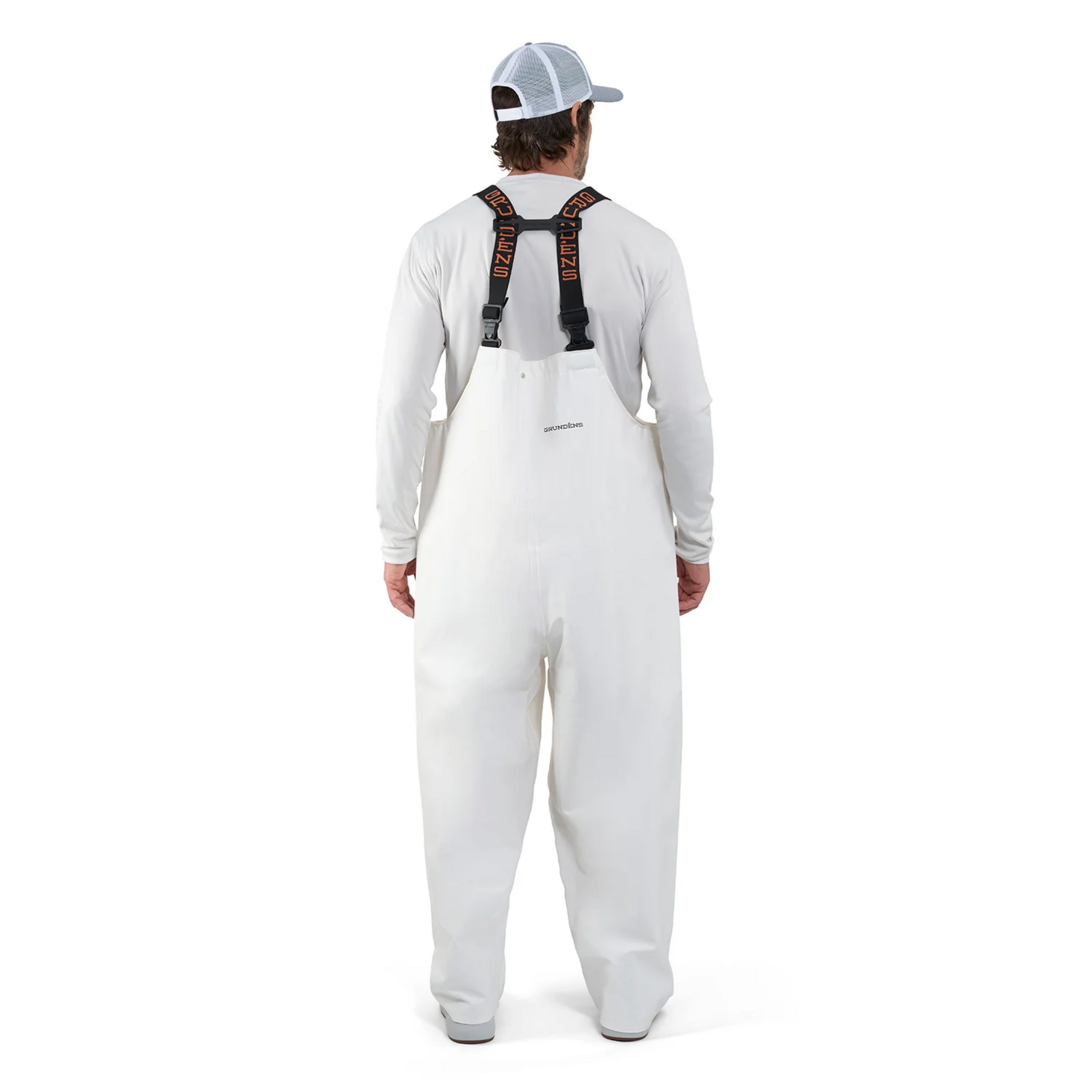 Grundens Clipper 116 Waterproof Fishing Bib - White