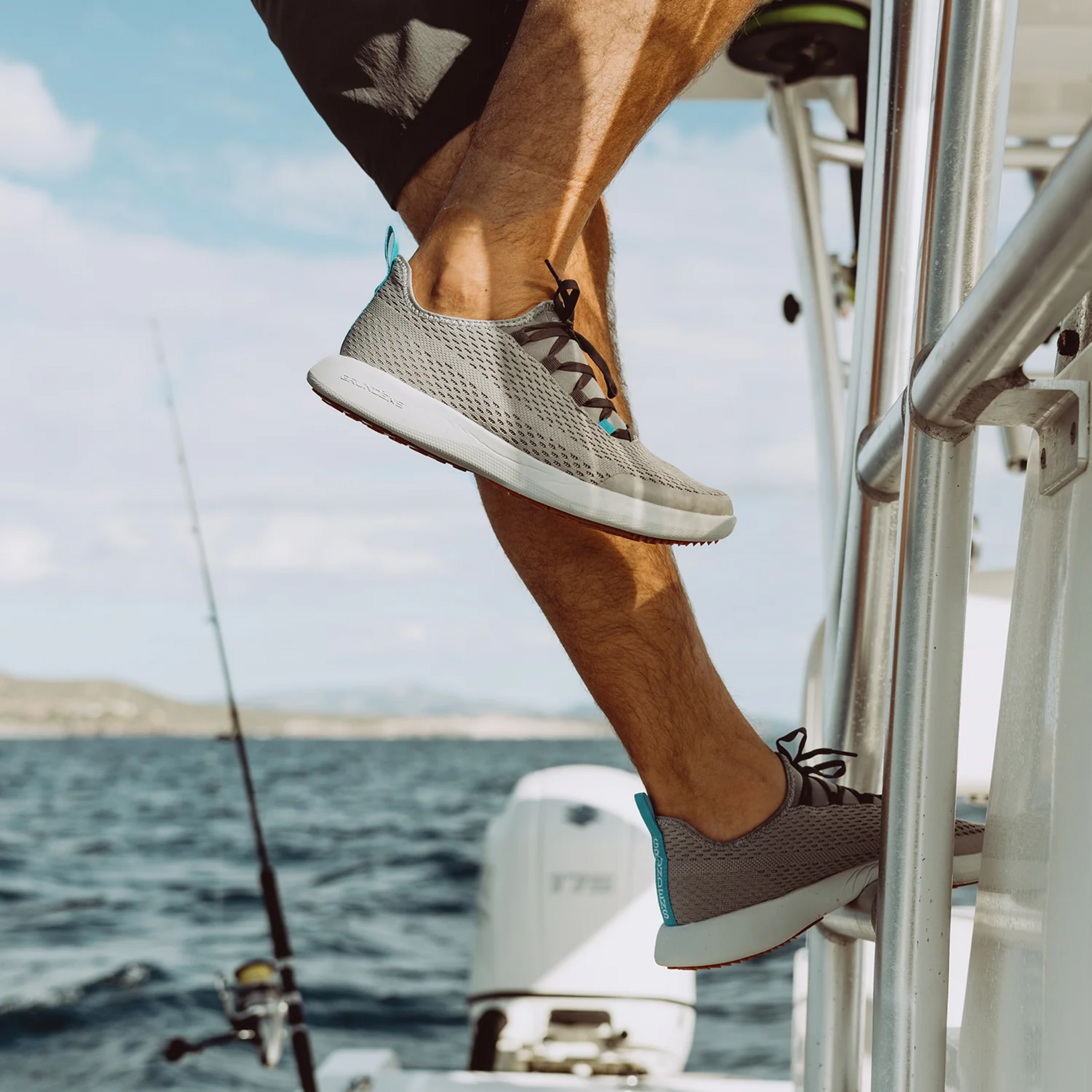Grundens CrossCurrent Boat Shoe - Steel Gray