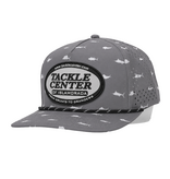 Tackle Center Dry-Fit Performance 5-Panel Rope Hat - Offshore Gray / Black and Gray Patch