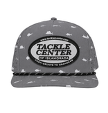 Tackle Center Dry-Fit Performance 5-Panel Rope Hat - Offshore Gray / Black and Gray Patch